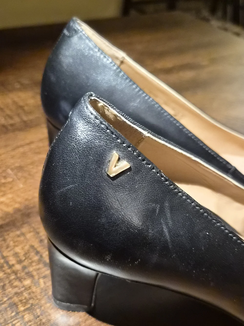 Vionic Black Low Block Heel Pumps